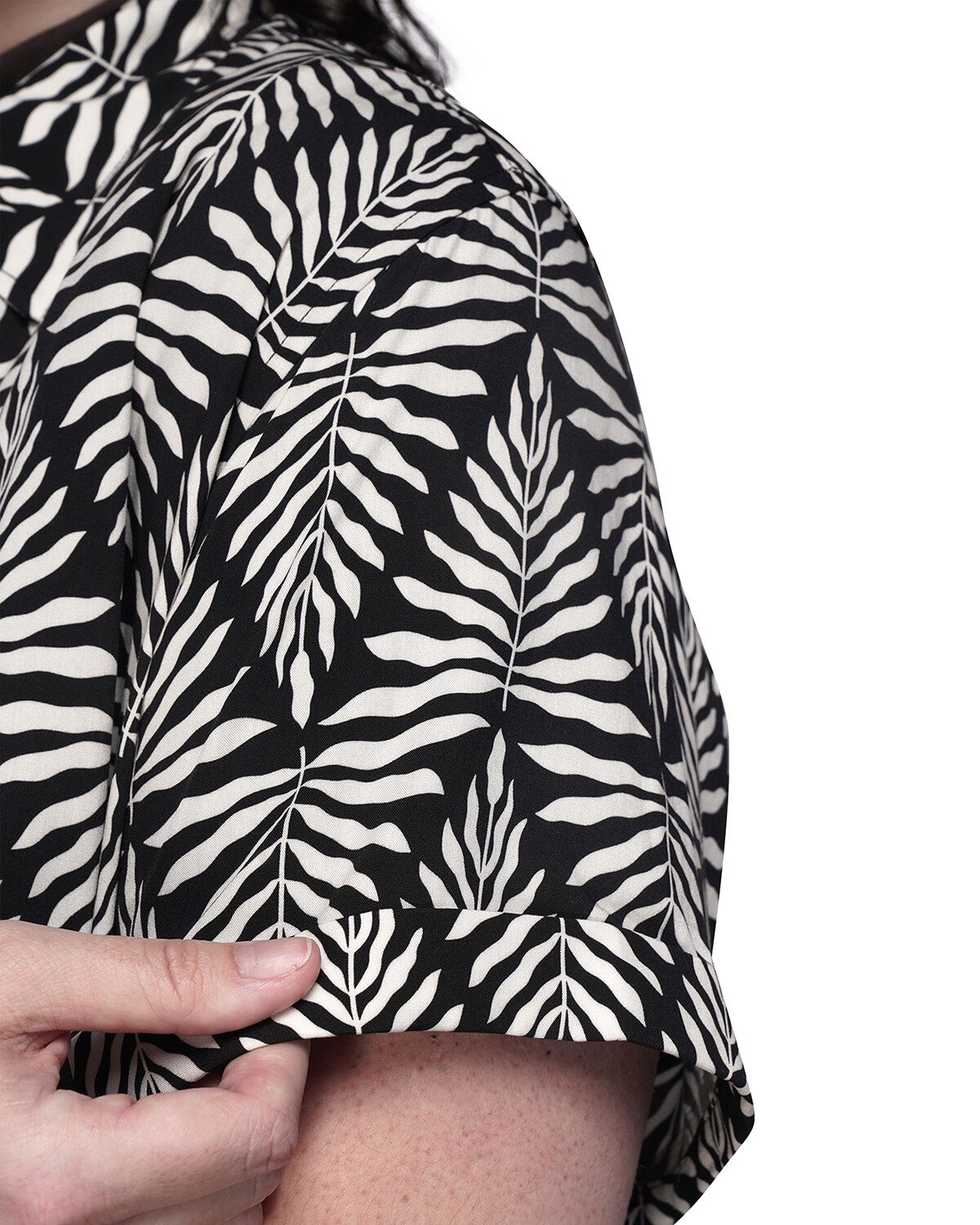 The Empower Button Up, FERN MAZE BLACKWHITE / Black, alternate image number 3