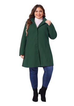 Single Breasted Detachable Hooded Overcoat