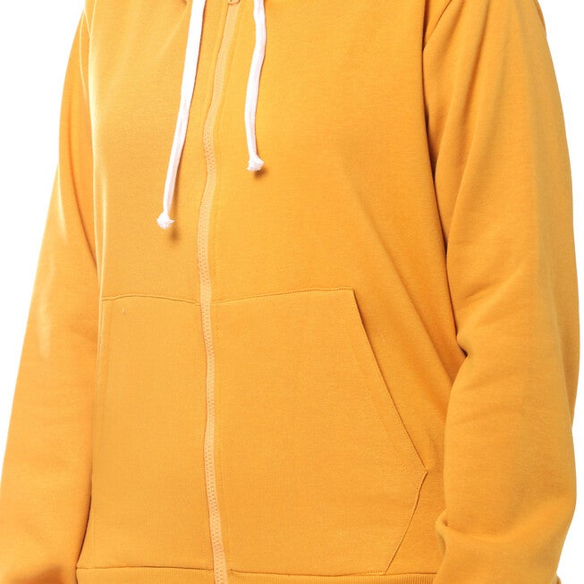 Solid Hooded Sweatshirt, Yellow / Yellow, alternate image number null