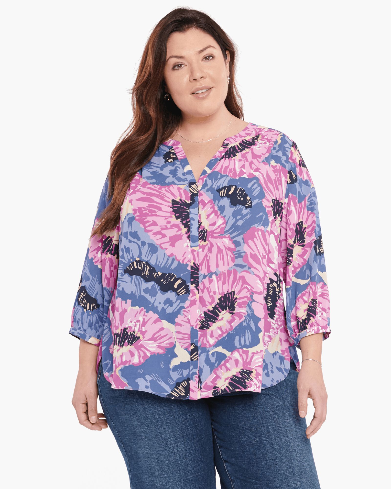 Pintuck Blouse, Cadiz / Light Blue, hi-res image number 0