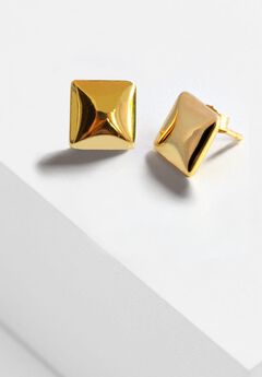 SQUARE Stud Earrings | 18K Gold Over Sterling Silver