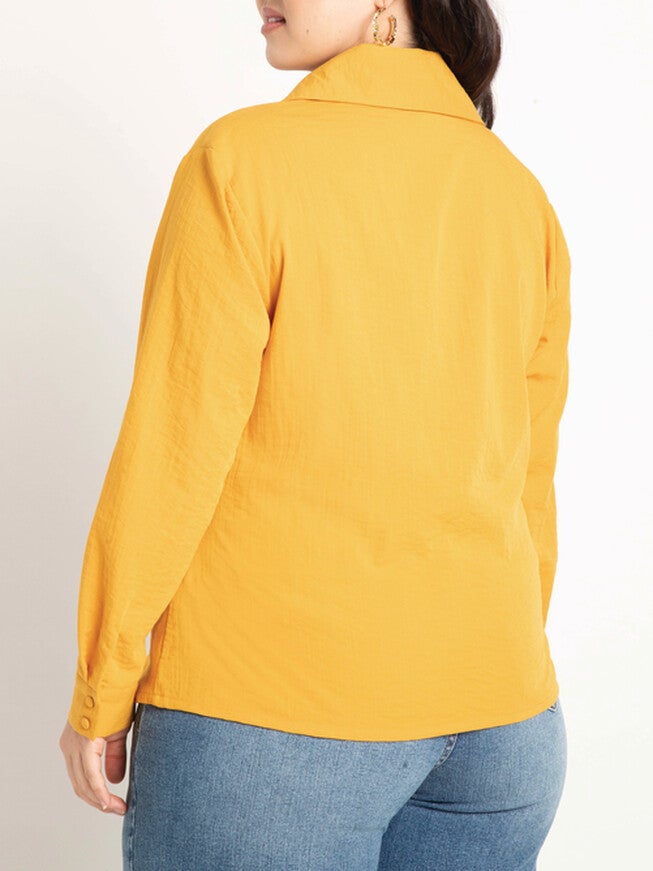 Priscilla Tie Front Collared Blouse, , alternate image number 4