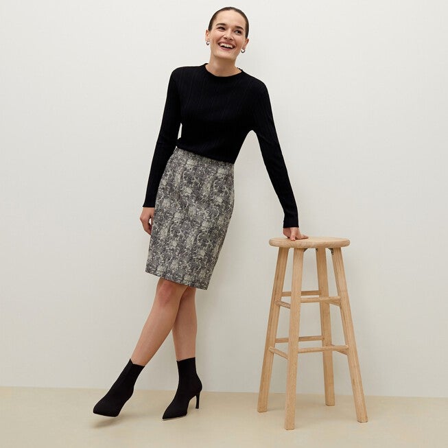 Noho Skirt - Crackle :: Crackle, Crackle / Light Grey, alternate image number 3