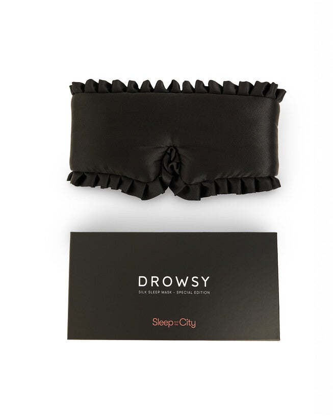 Sleep in the City Silk Sleep Mask, Black Jade / Black, hi-res image number null