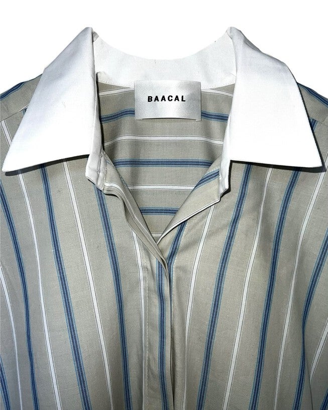 Mia Oversized Shirt Dress, Multi stripe / Light Grey, alternate image number 1