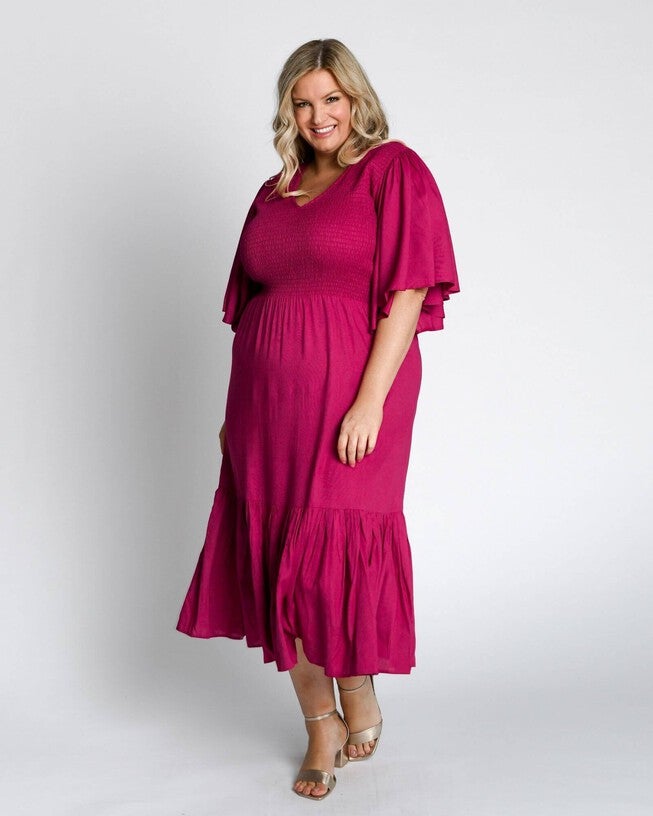 Cleo Short Sleeve Midi Dress Dia Co