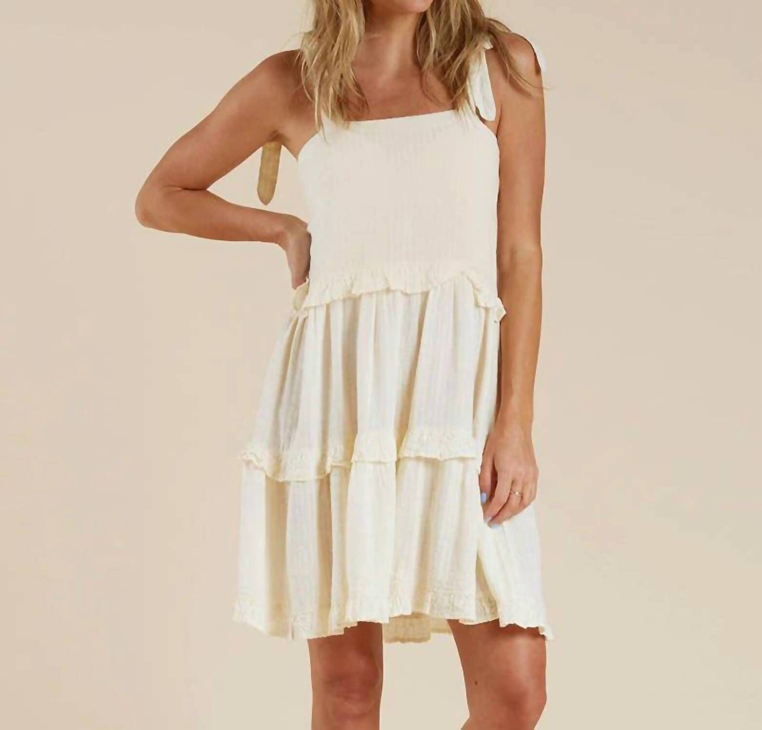 Ivory Dream Ruffle Dress