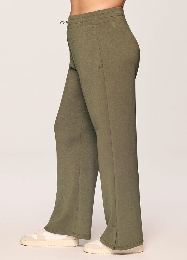Solace Scuba Wide Leg Pant, Olive / Olive Green, alternate image number 4