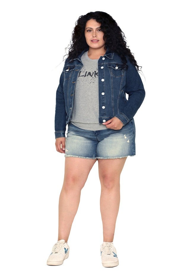 Denim Jacket - Aniyah, ANIYAH / Dark Wash, hi-res image number null