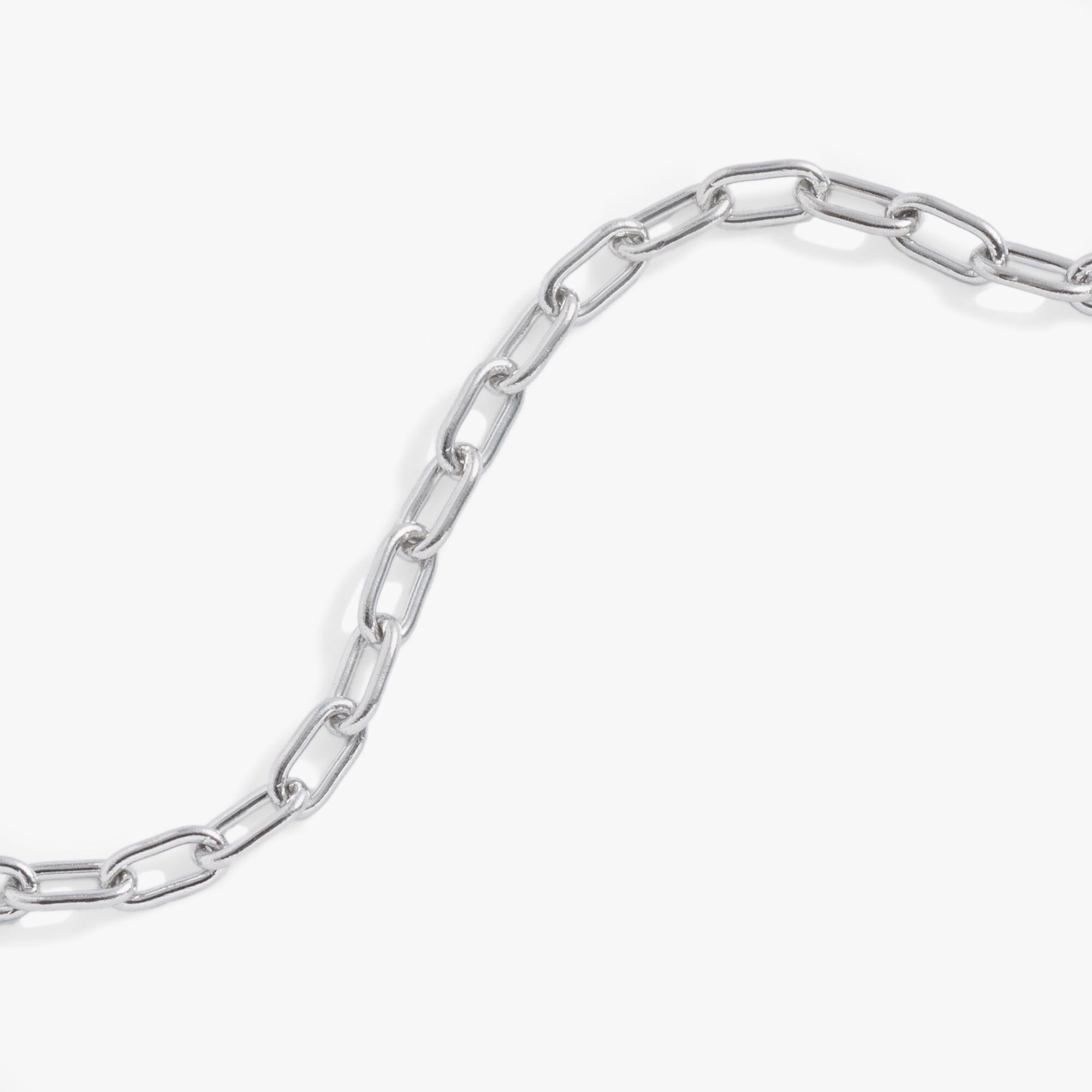 Everyday Paperclip Chain Bracelet, Silver / Silver, alternate image number 1