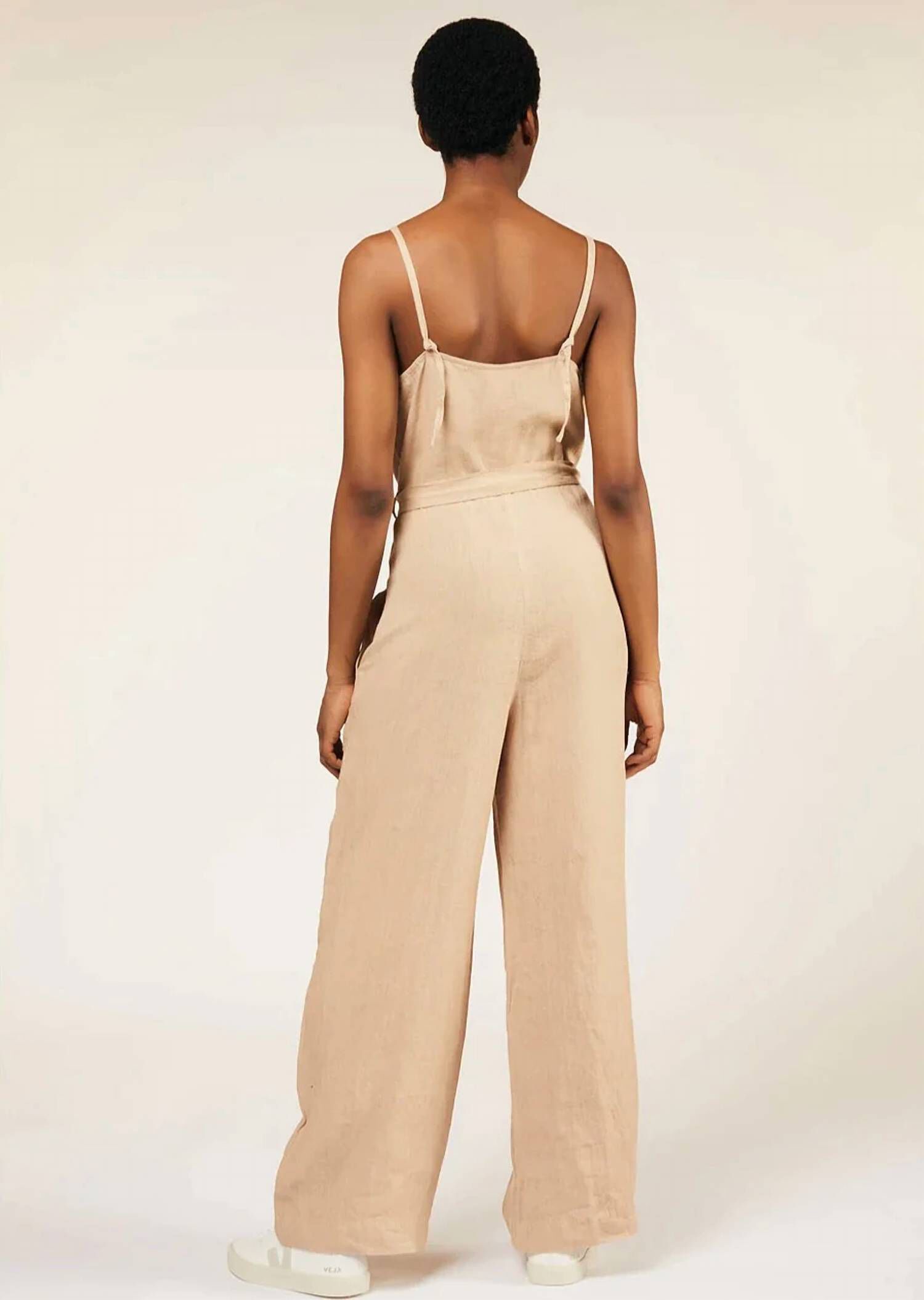 Linen Overall, Beige / Beige, alternate image number 1