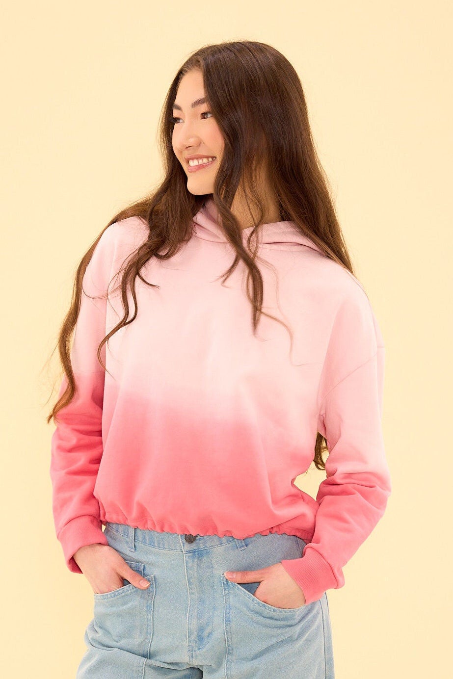 Ash Hoodie, Pink Ombre / Pink, alternate image number 2
