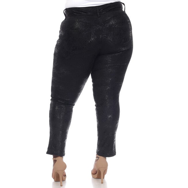 Faux Suede Snake Print Pants, , alternate image number null