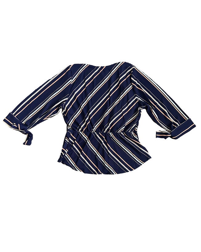 Mallorca Striped Tie-Front Top, , alternate image number null