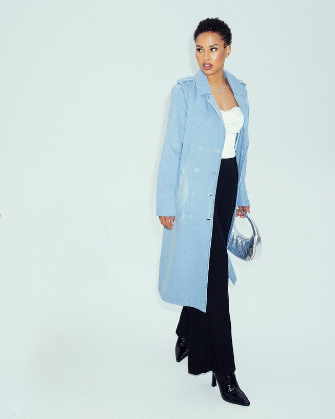 The Tamika Denim Trench Coat, , alternate image number 7