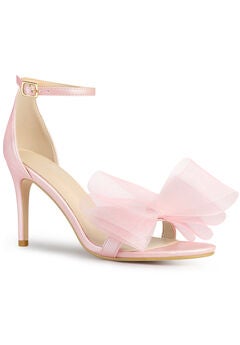 Open Toe Bow Tie Stiletto Heel Sandals