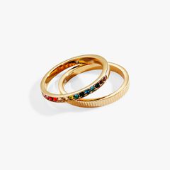 Rainbow Ombre Ring Set of 2