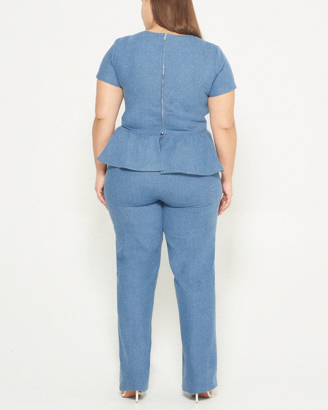 Dominga Denim Top, Denim / Light Blue, alternate image number null