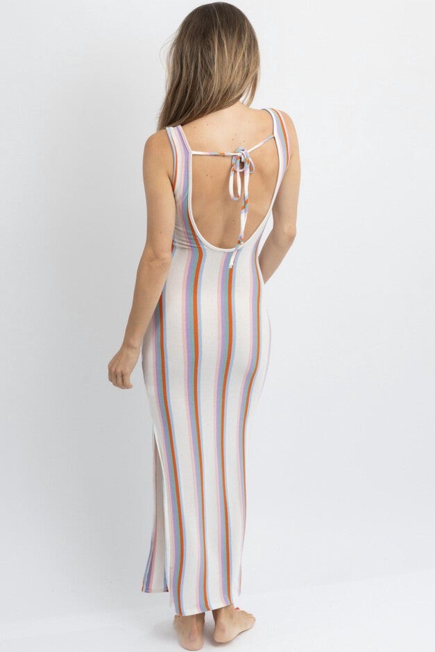 NEWPORT MULTI-STRIPED COVERUP DRESS IN WHITE MULTI, , alternate image number null