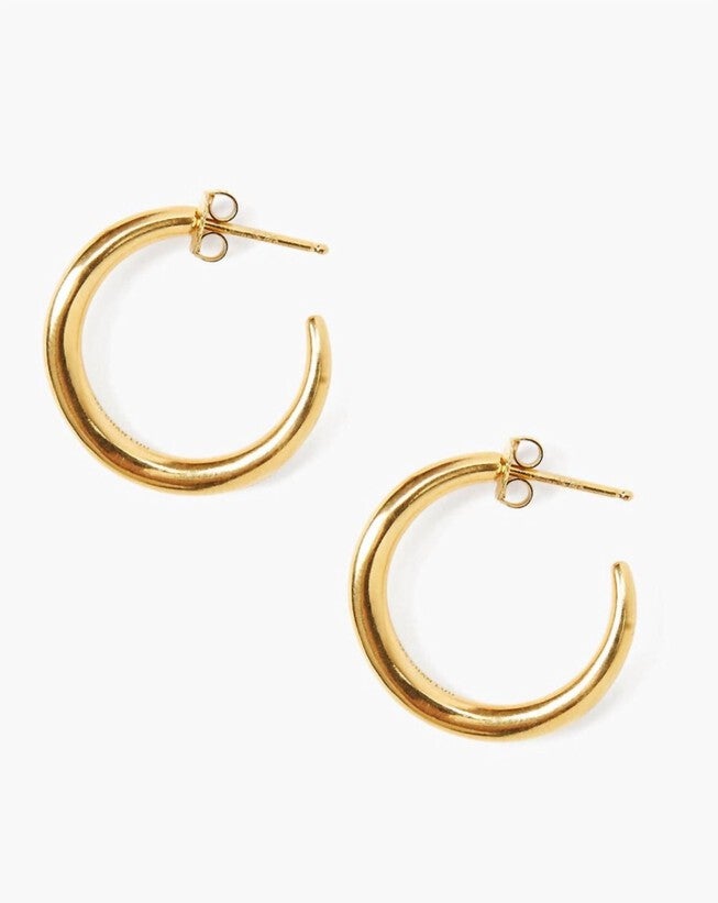 WOMEN'S MINI INFINITY HOOP EARRINGS IN GOLD, Gold / Gold, hi-res image number 0
