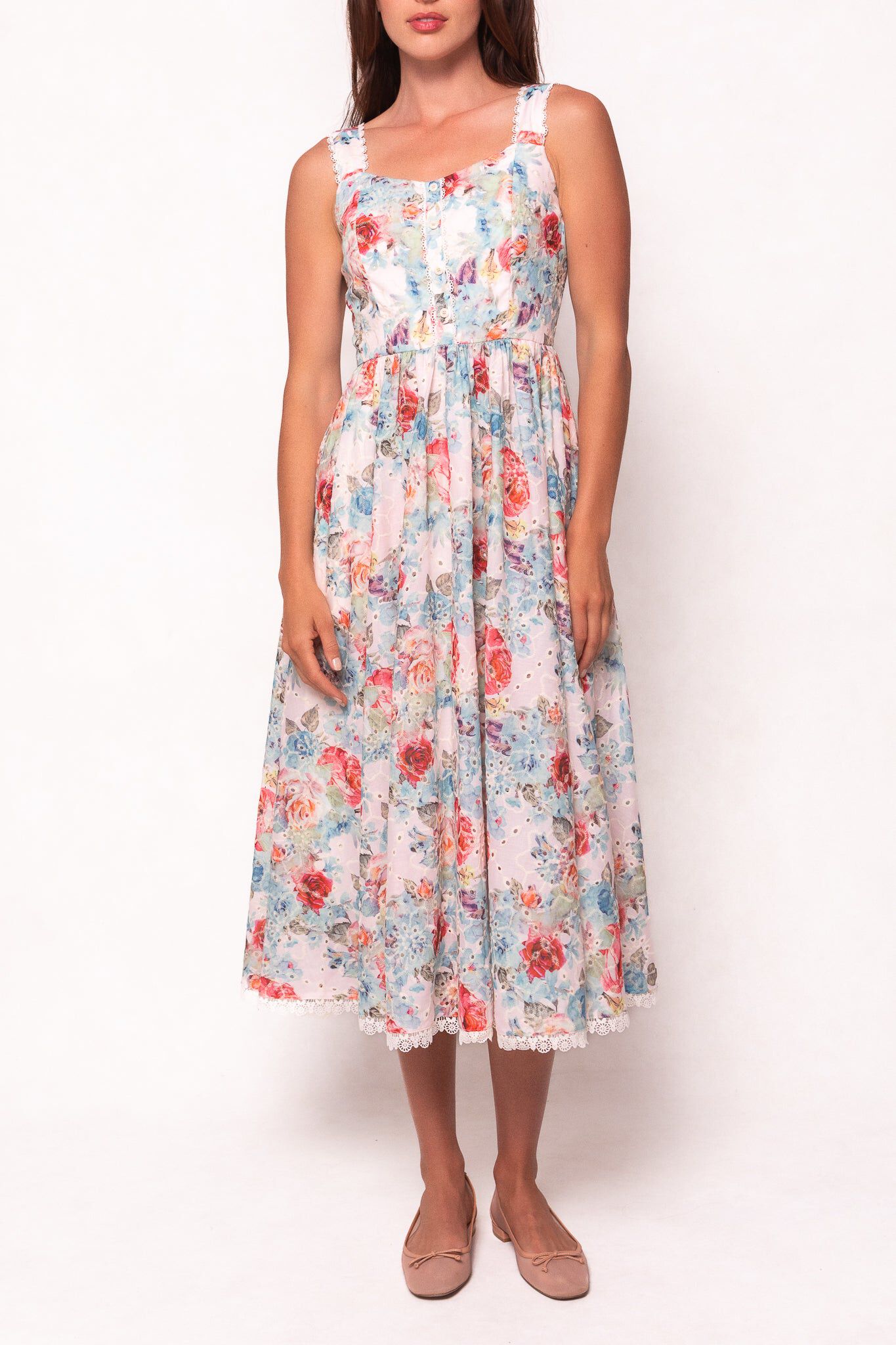 Penny Tank Midi Dress, Multicolor Floral / multi, hi-res image number 0