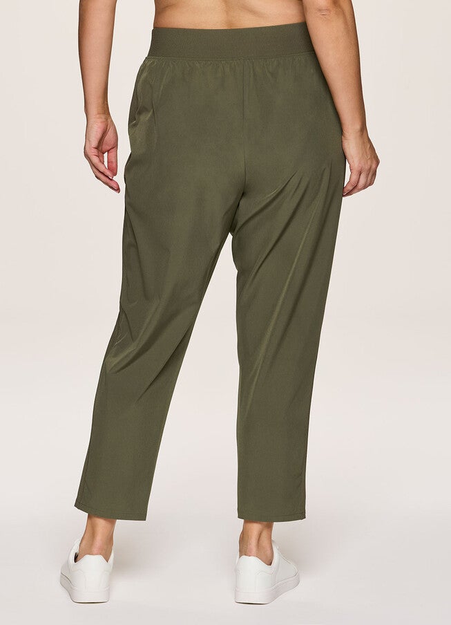 Plus Everyday Ribbed Ankle Pant, Olive / Olive Green, alternate image number 2