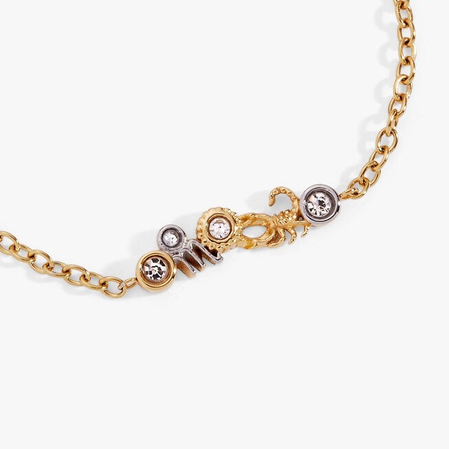 Scorpio Symbol Inline Bracelet, Two tone / Gold, alternate image number 1