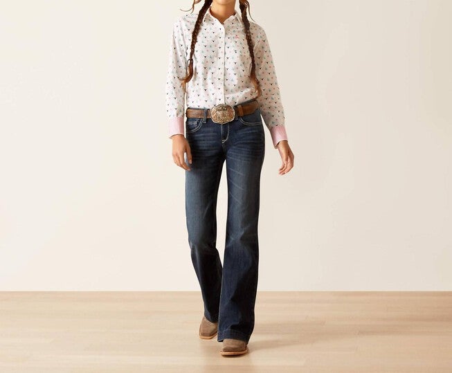 KIRBY STRETCH SHIRT IN STEER GARDEN, Steer Garden / White, alternate image number null