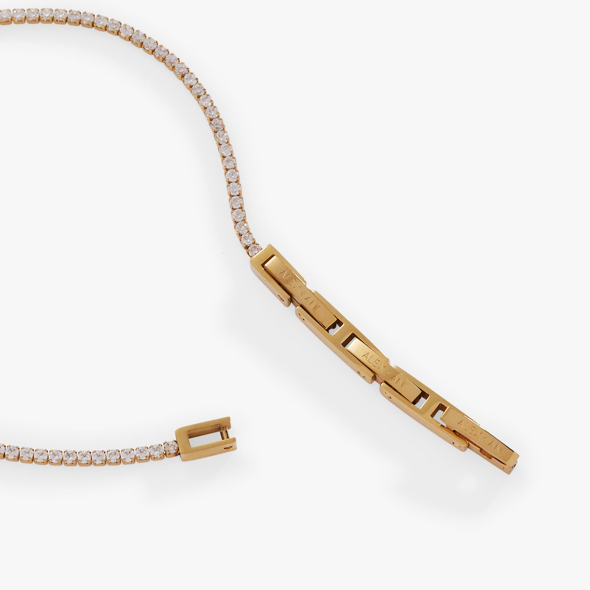 Mini Tennis Bracelet, Gold / Gold, alternate image number 2