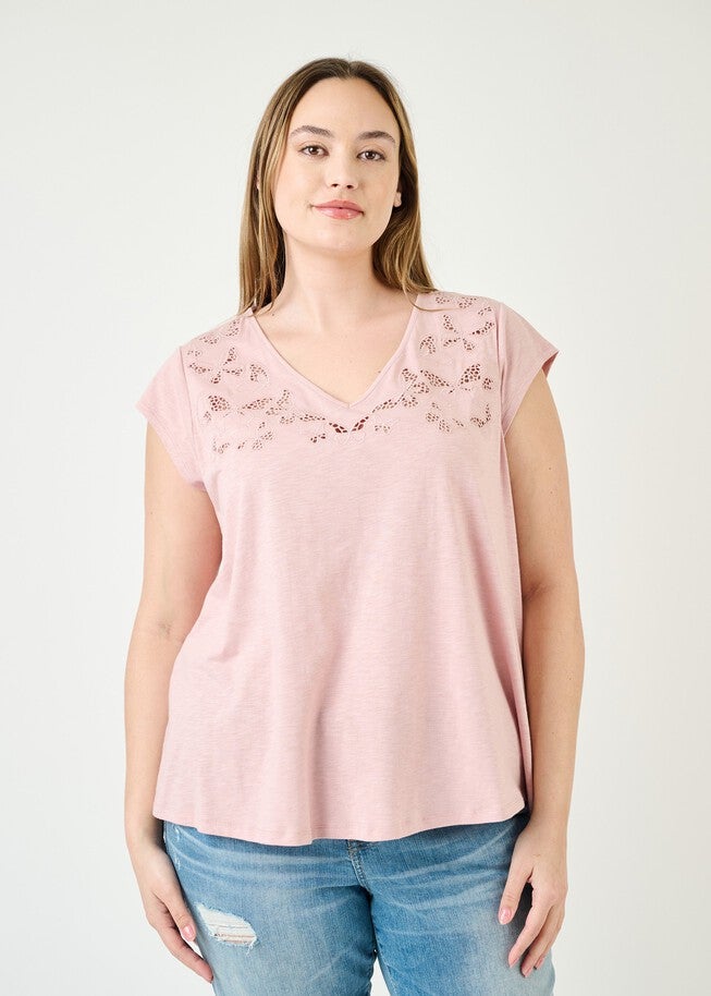Faith Embroidered Cutout Top, , alternate image number null