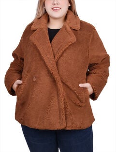 Long Sleeve Double Breasted Sherpa Jacket