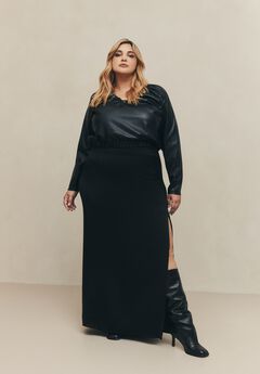SATIN MAXI SKIRT