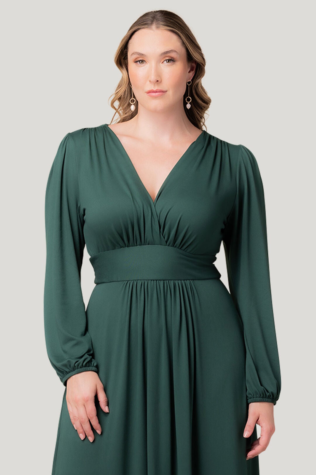 Kelsey Long Sleeve Maxi Dress, HUNTER GREEN / Hunter Green, alternate image number 5