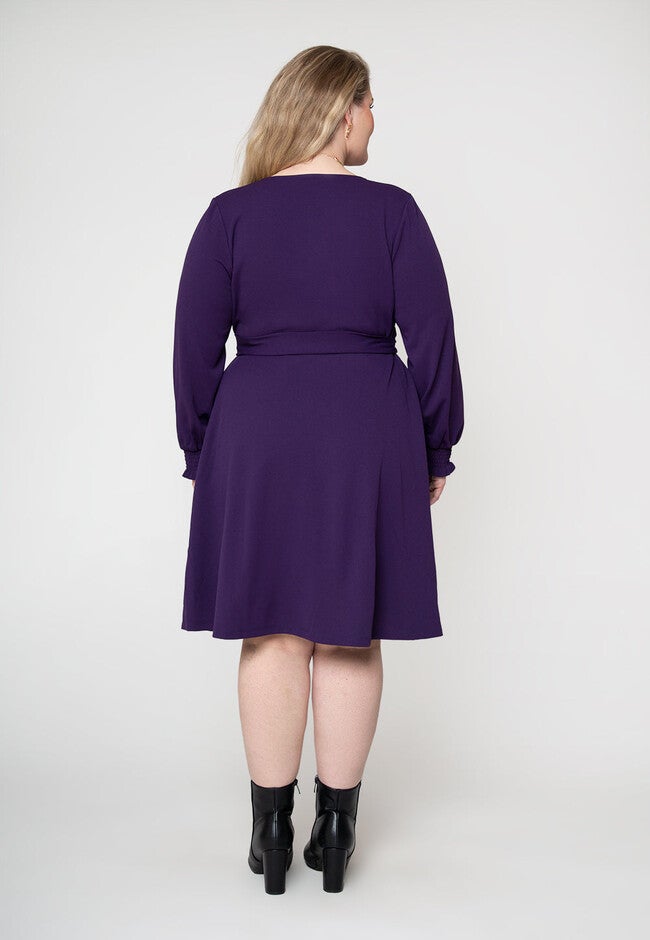 Perfect Wrap Midi with Blouson Sleeve Dress, , alternate image number 7