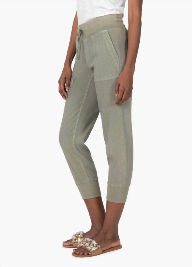 MIRABELLA DRAWCORD JOGGER IN OLIVE, Olive / Olive Green, alternate image number null