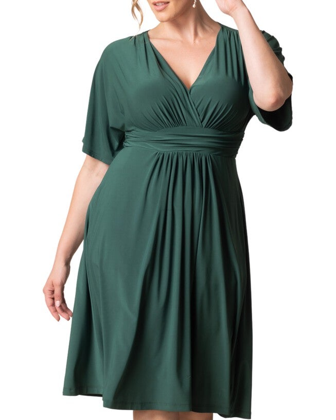 Gia Midi Dress, HUNTER GREEN / Hunter Green, alternate image number 2