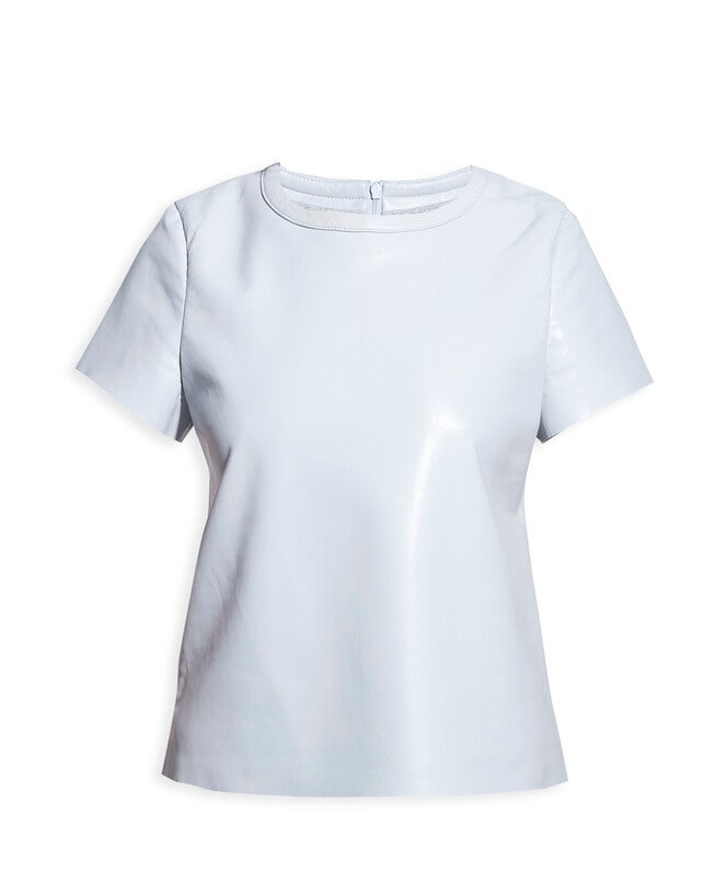 New Guard Recycled Leather Tee, Cashmere Gray / Light Grey, hi-res image number 0