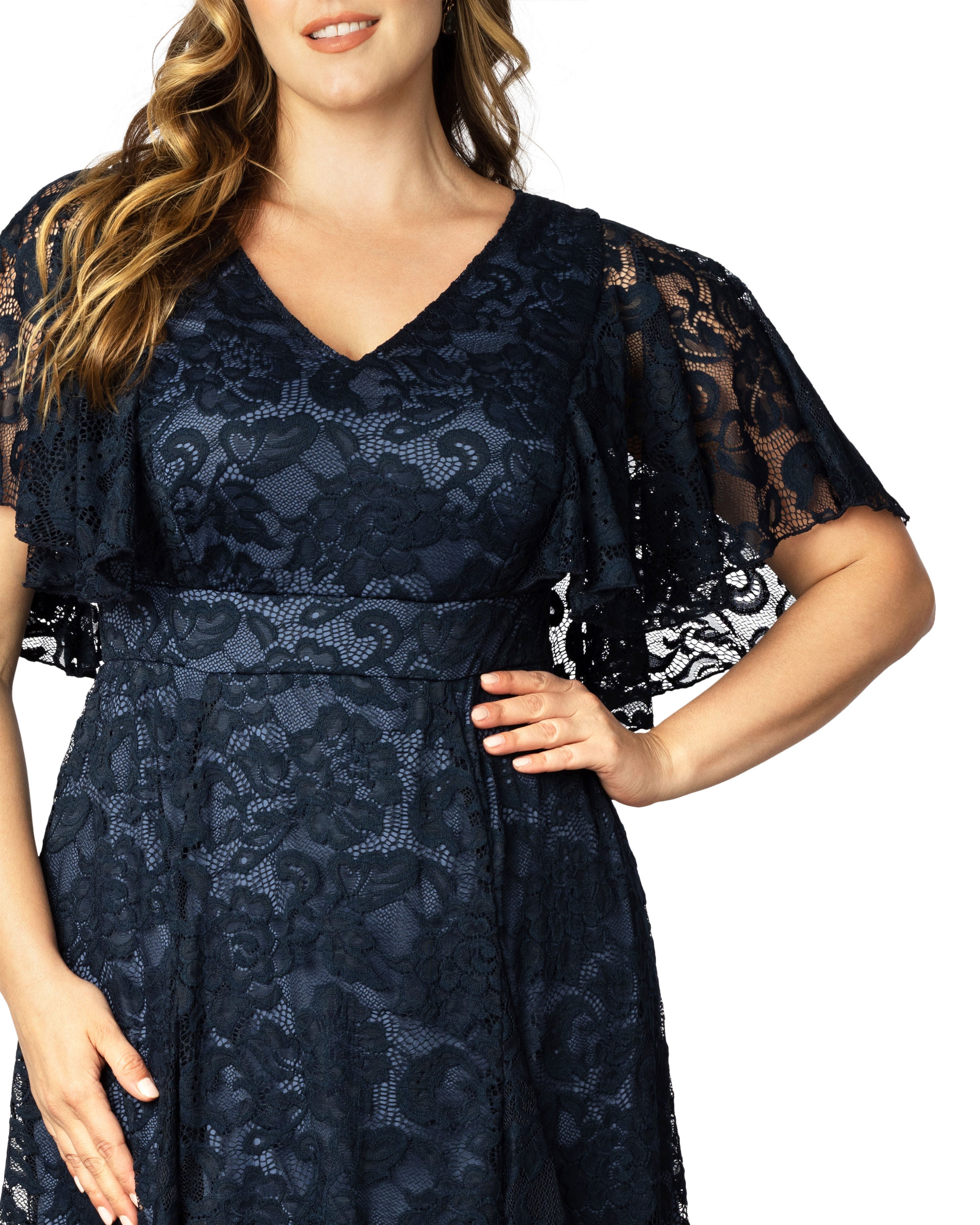 Camille Lace Cocktail Dress, TWILIGHT BLUE / Navy, alternate image number 1