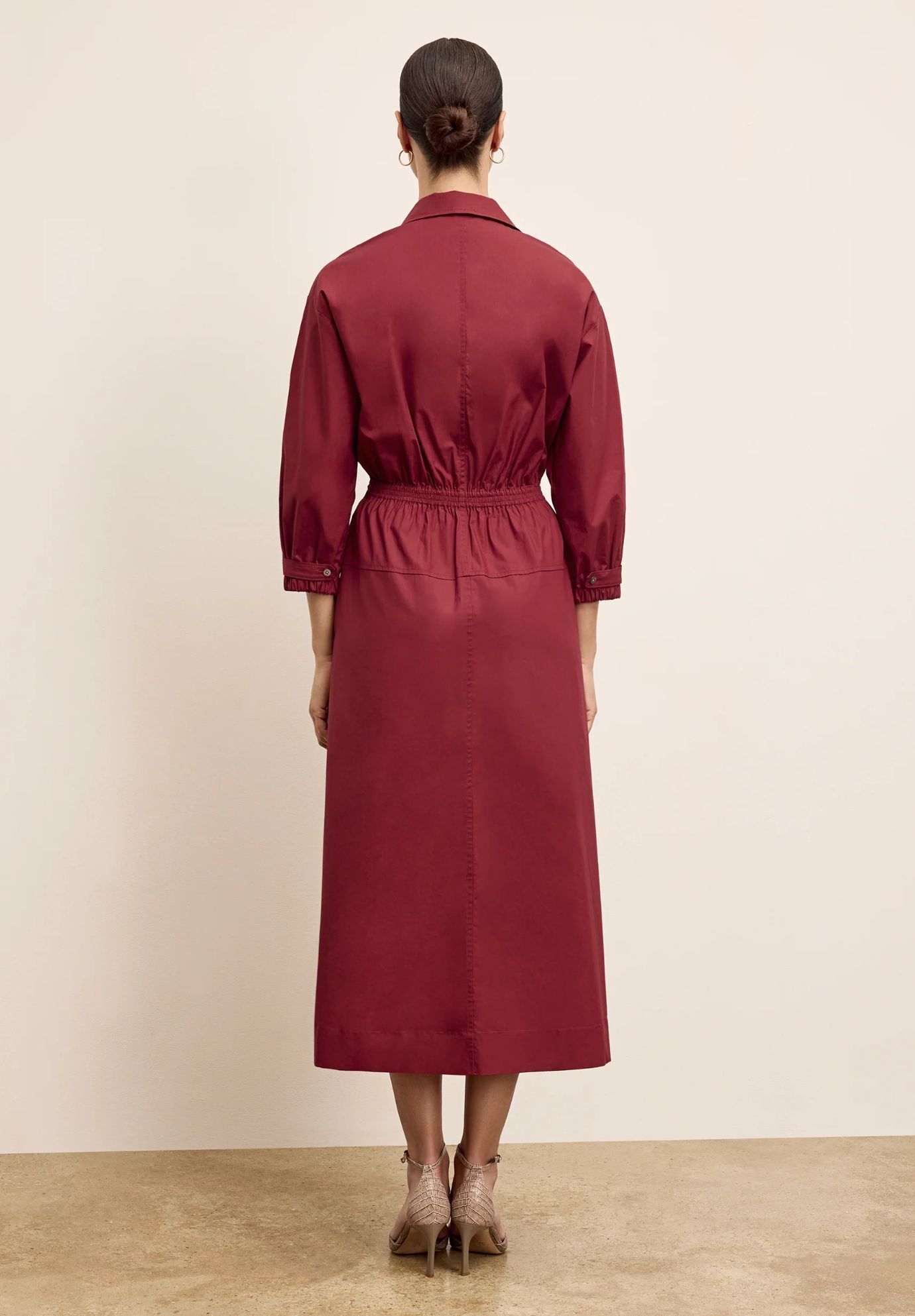 Boden Al Fresco Dress - Cotton Poplin, Cinnabar / Red, alternate image number 3