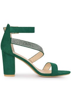 Faux Leather Block Heels