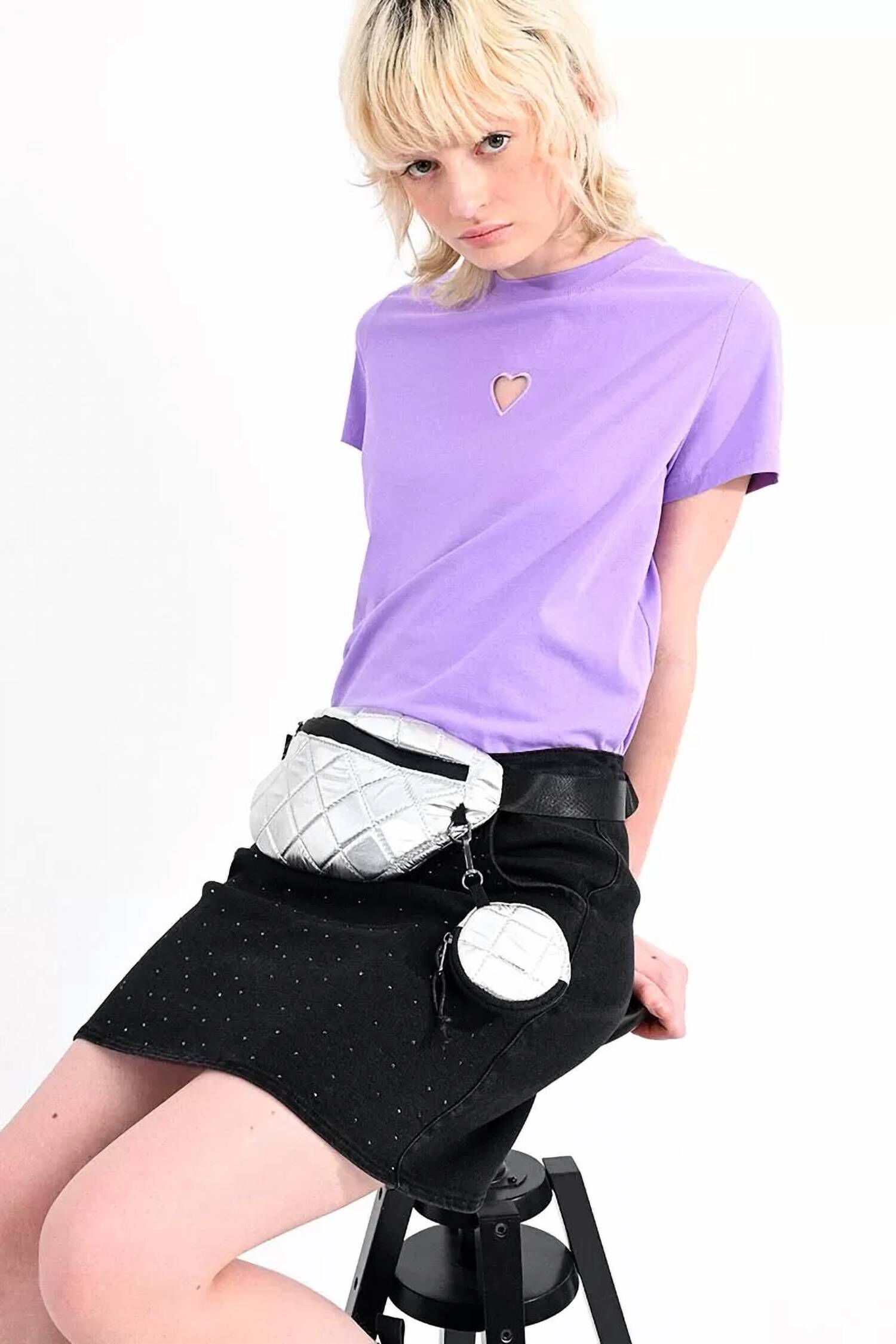 Crossbody/Belt Bag In Silver, , alternate image number 3