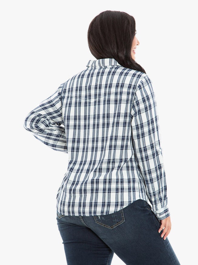 Plaid Western Shirt, WHITE / White, alternate image number null