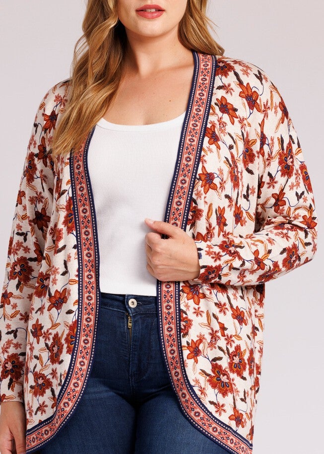 Cleo Open Front Cardigan, L295 IVORY / Ivory, alternate image number null