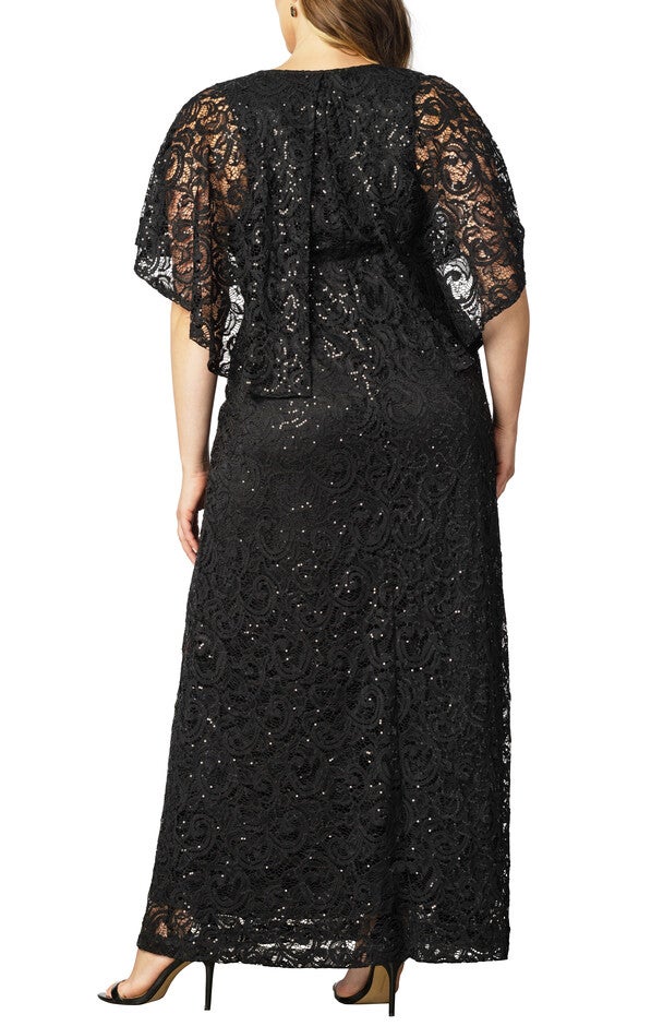 Celestial Cape Sleeve Gown, , alternate image number null