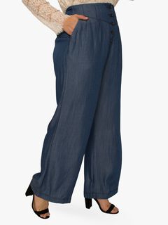 Ivy Plus Size High Rise Wide Leg Tencel Pants