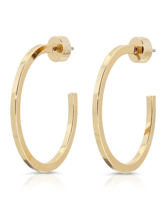 1 inches Ava Hoops Gold, Gold / Gold, hi-res image number null