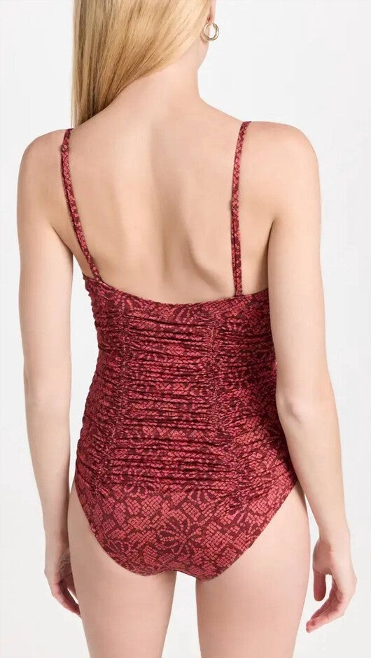 BAHIA MAILLOT ONE PIECE IN GLADIOLA RED, Gladiola Red / Red, alternate image number null