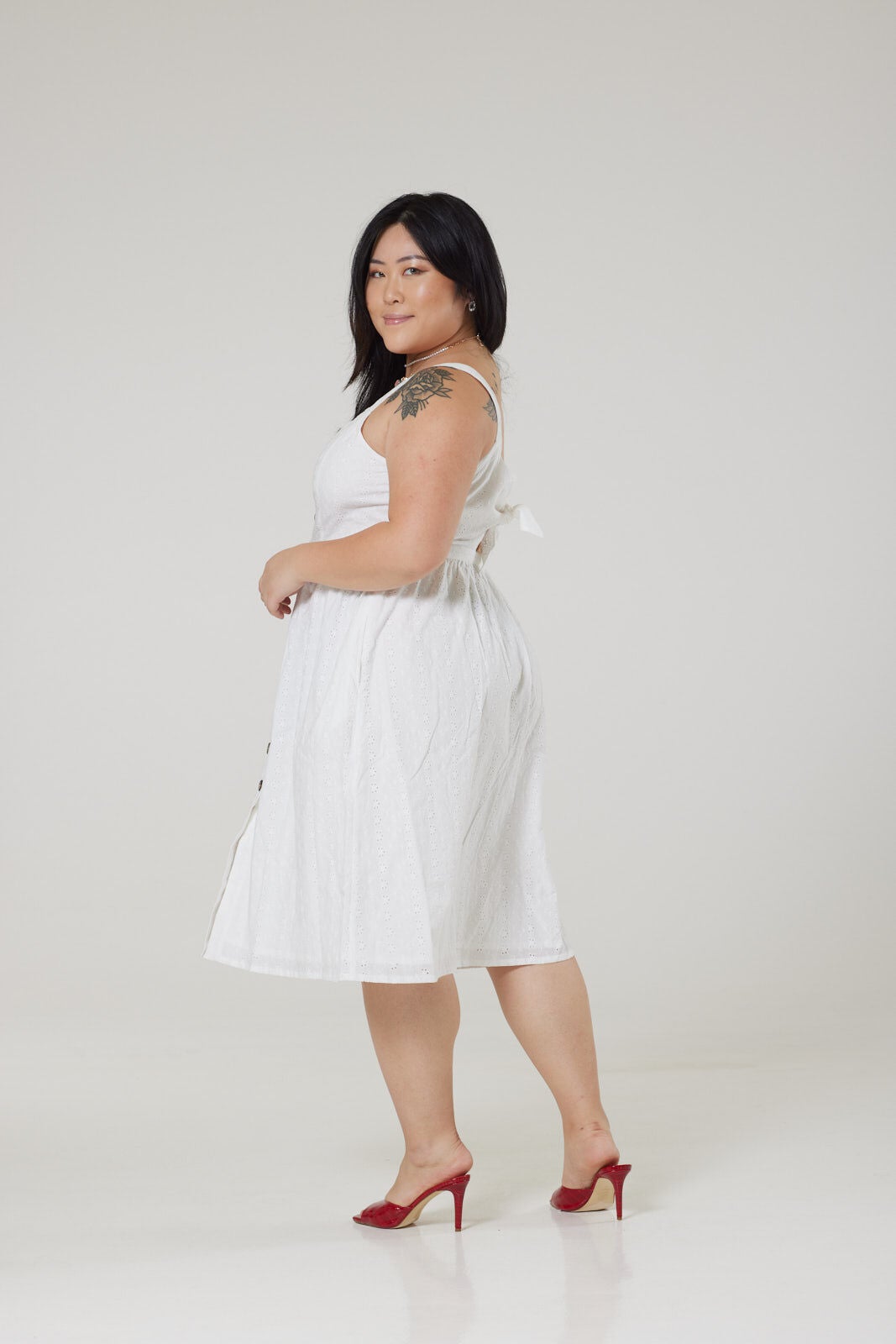 Remmy White Dress, White / White, alternate image number 2