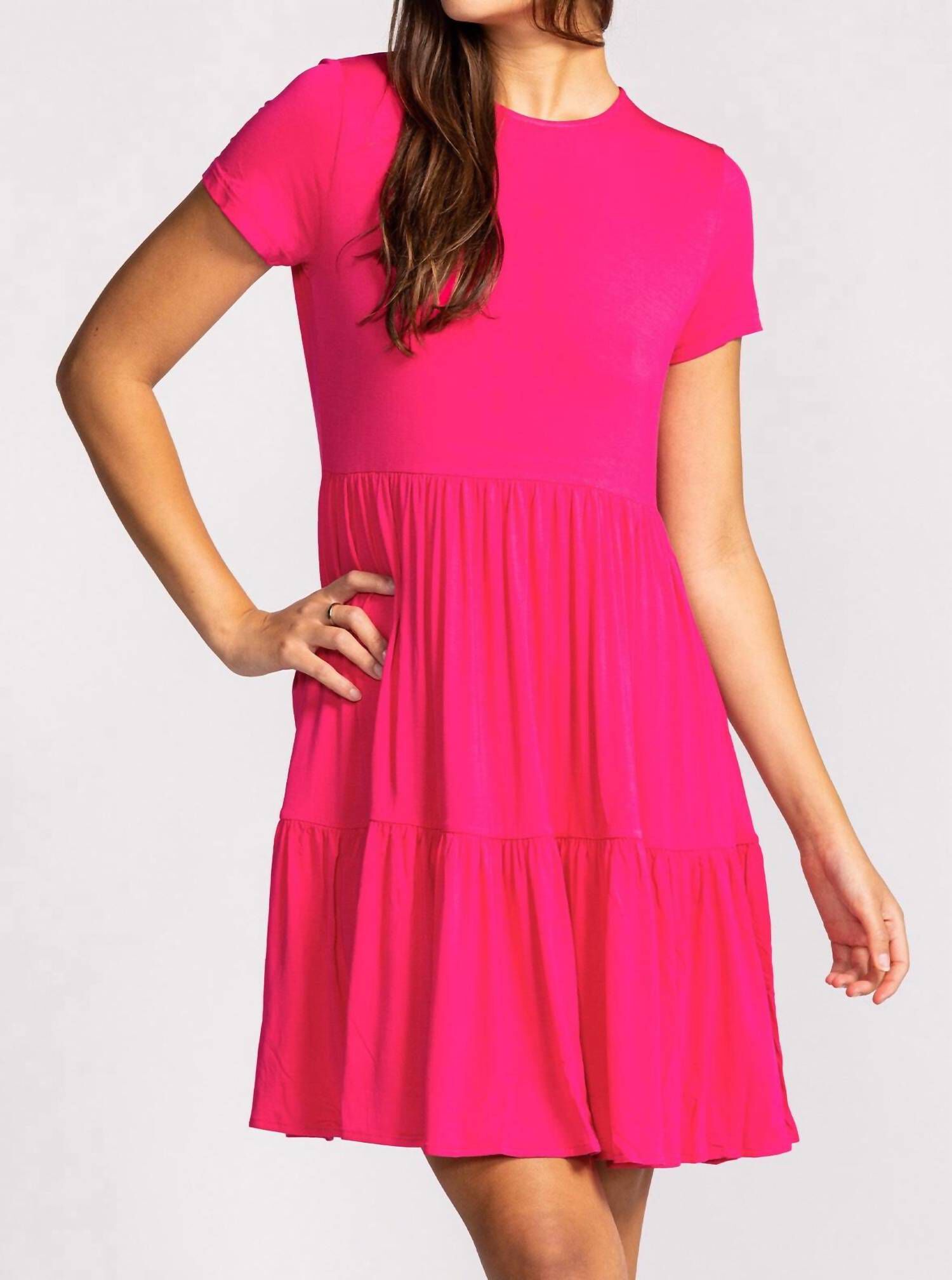 LOLA DRESS IN FUCHSIA, Fuchsia / Pink, hi-res image number 0
