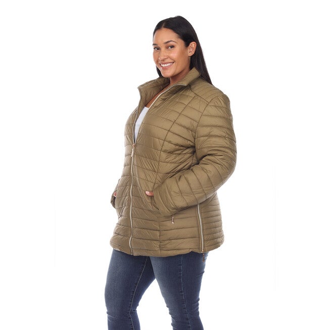 Puffer Coat, Army Olive / Olive Green, alternate image number null